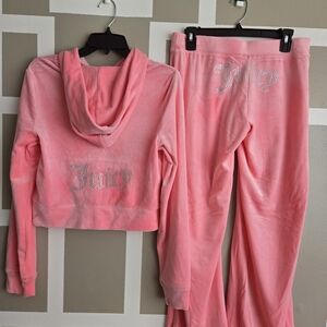 Juicy Couture Flamingo Pink Velour Tracksuit (L)